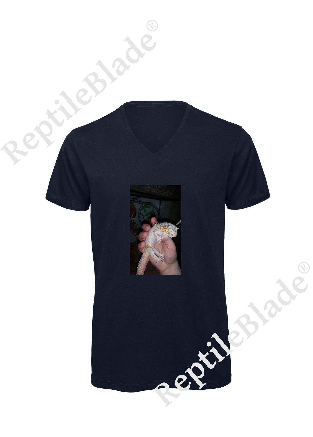 Miniature T-shirt homme col v "Lilo tortues"