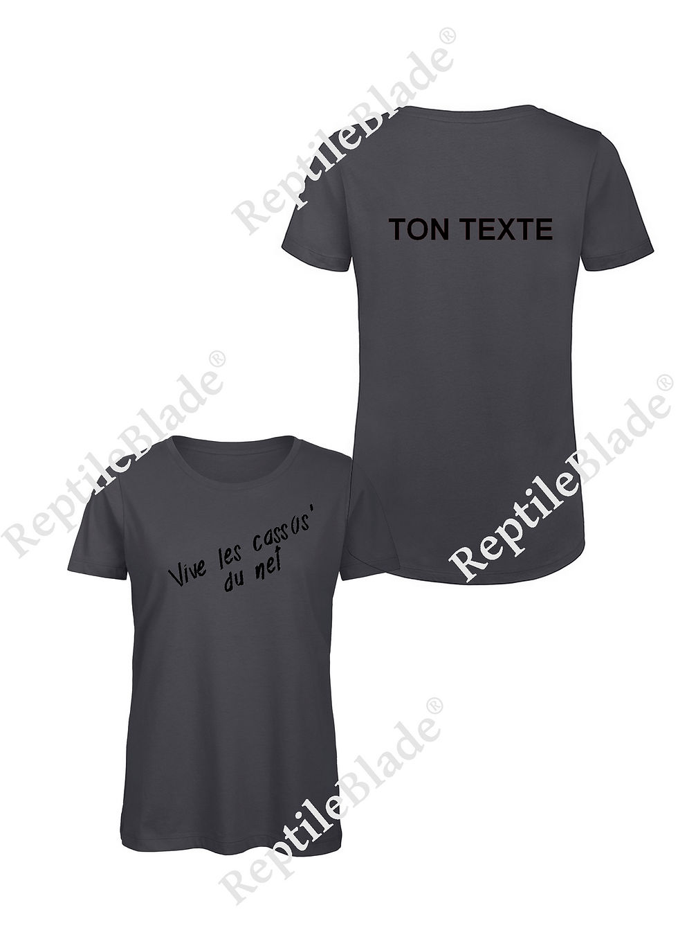 サムネイル： T-shirt femme "Vive les cassos' du net"