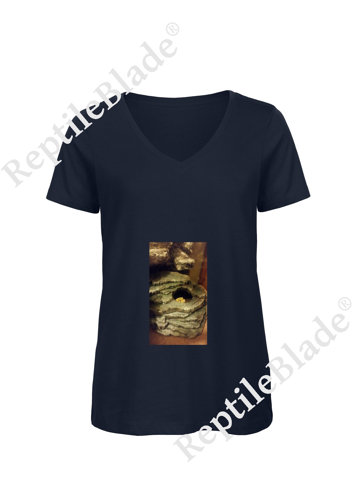 Miniature T-shirt femme col v "Lilo tortues"