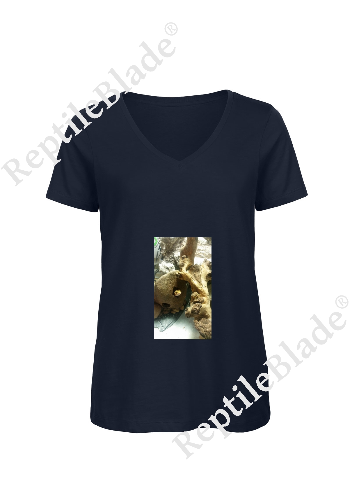 Miniature T-shirt femme col v "Lilo tortues"