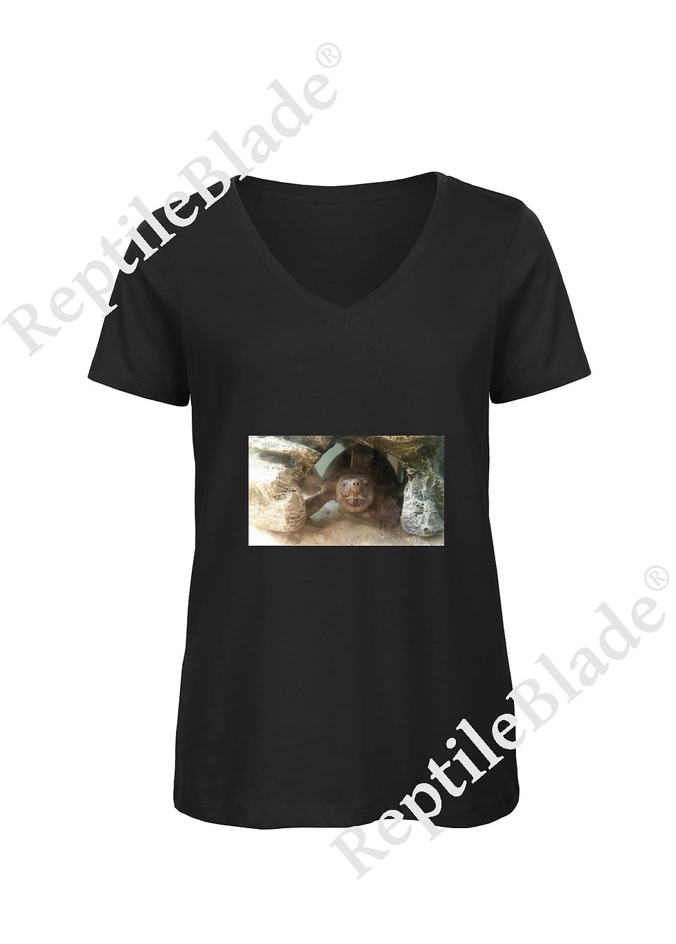 Miniature : T-shirt femme col v "Lilo tortues"