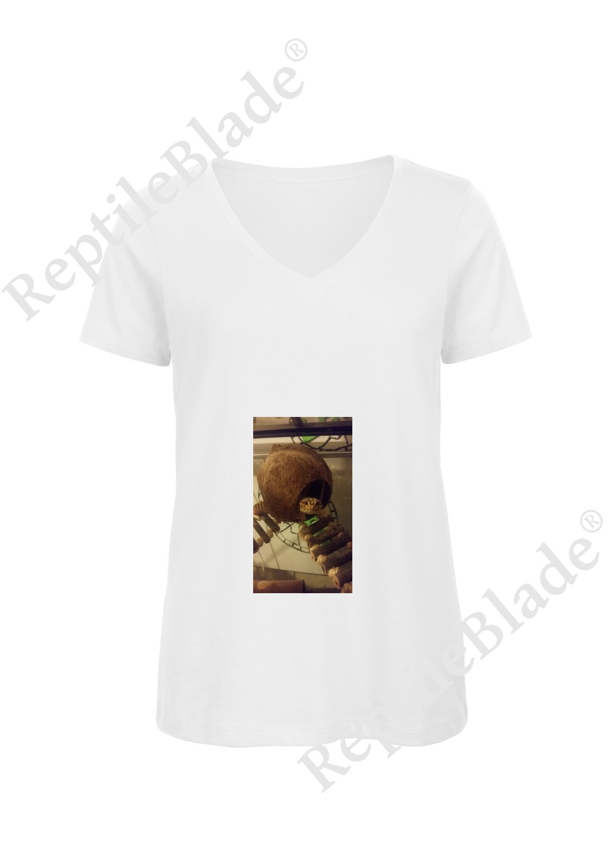 Miniature T-shirt femme col v "Lilo tortues"