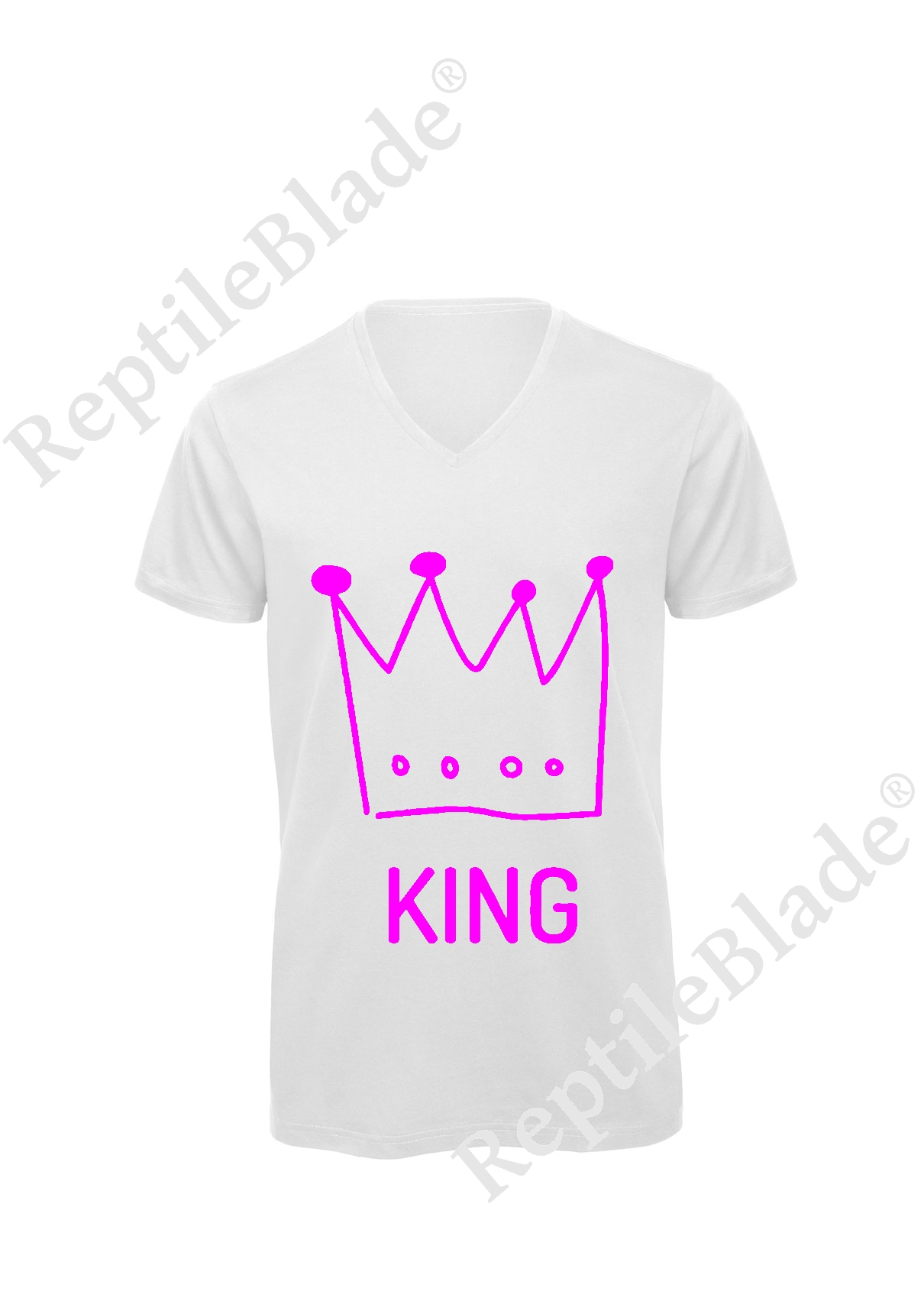 Miniature T-shirt homme col v "king"