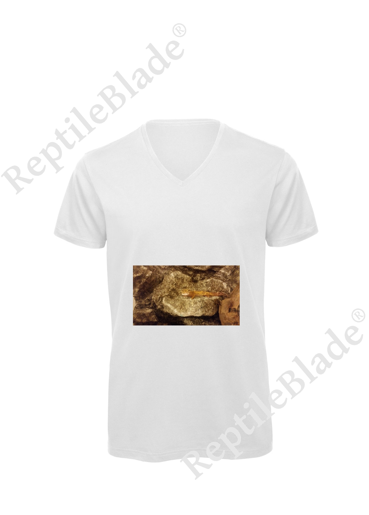 Miniature T-shirt homme col v "Lilo tortues"