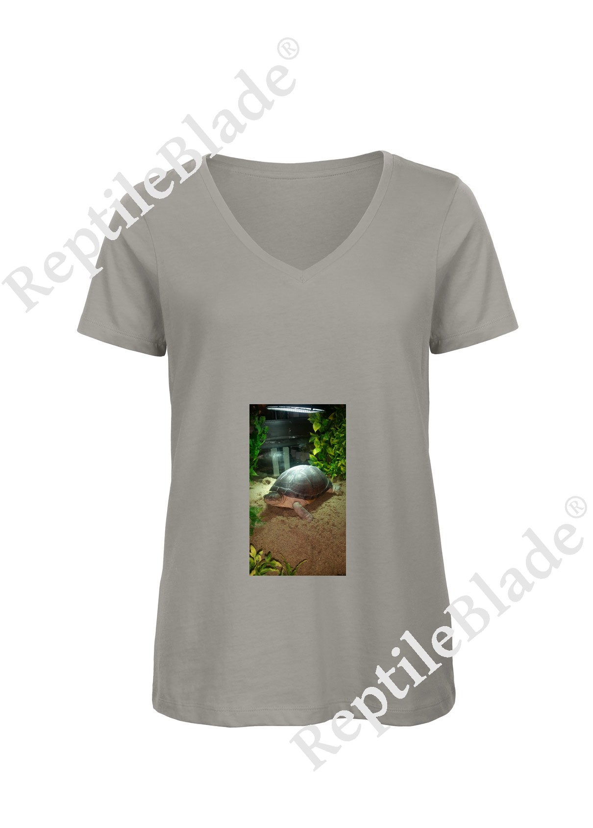 T-shirt femme col v "Lilo tortues"