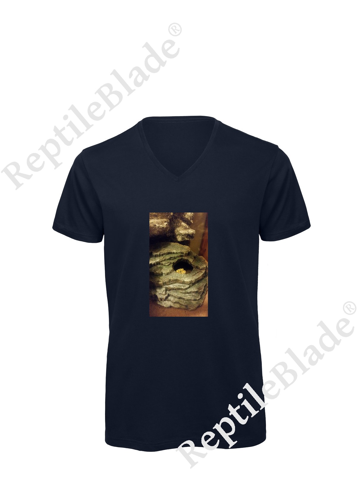 Miniature T-shirt homme col v "Lilo tortues"