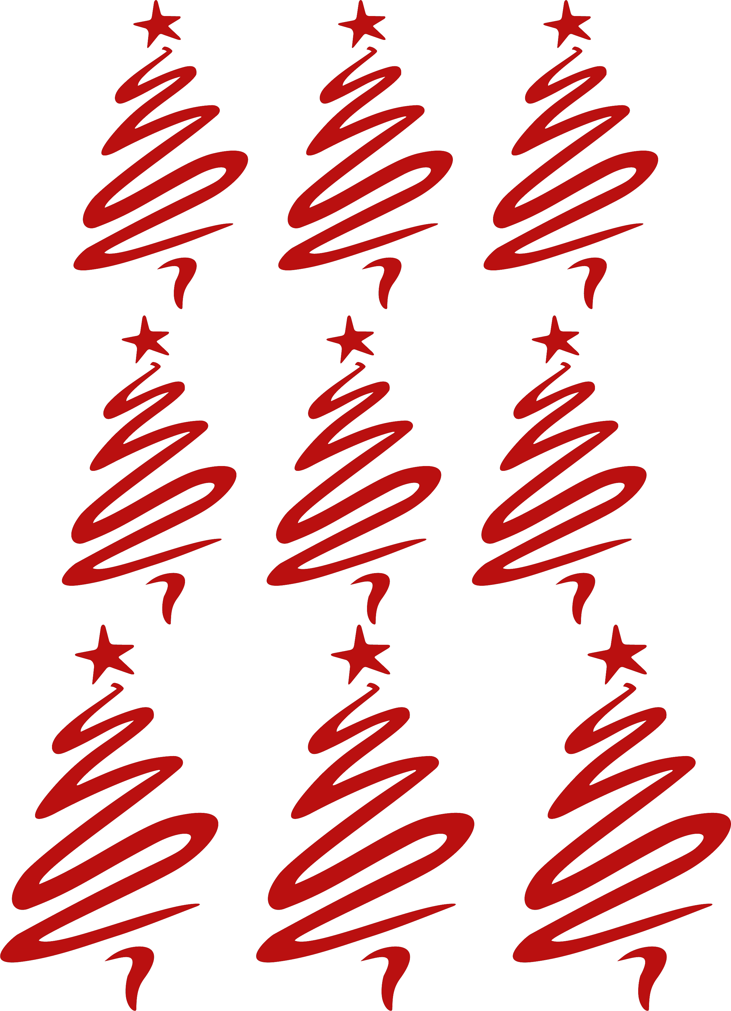 Planche de sticker vitre "Sapin"