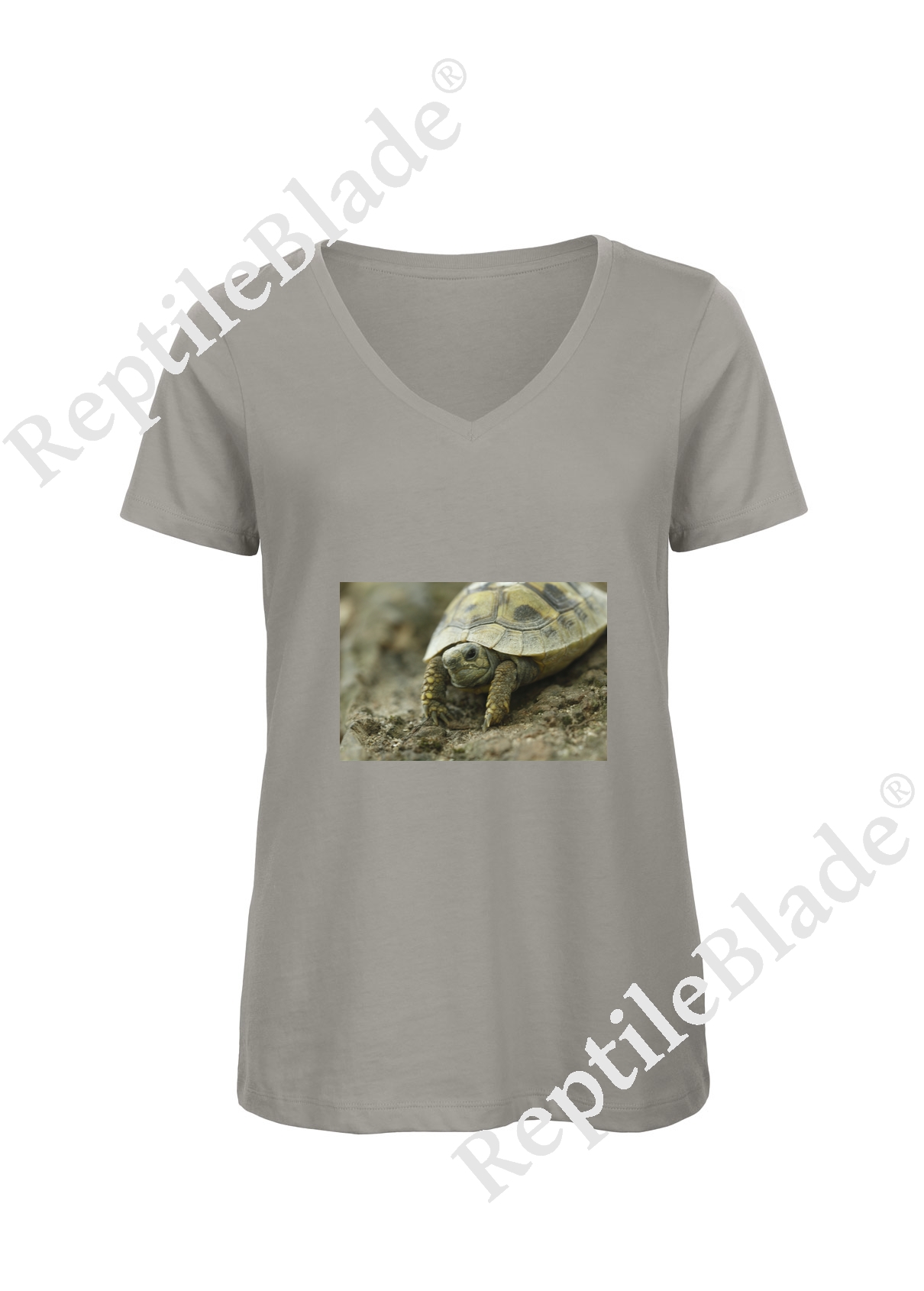 T-shirt femme col v "Lilo tortues"