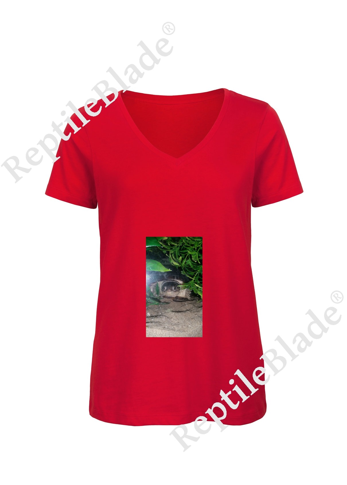 Miniature T-shirt femme col v "Lilo tortues"