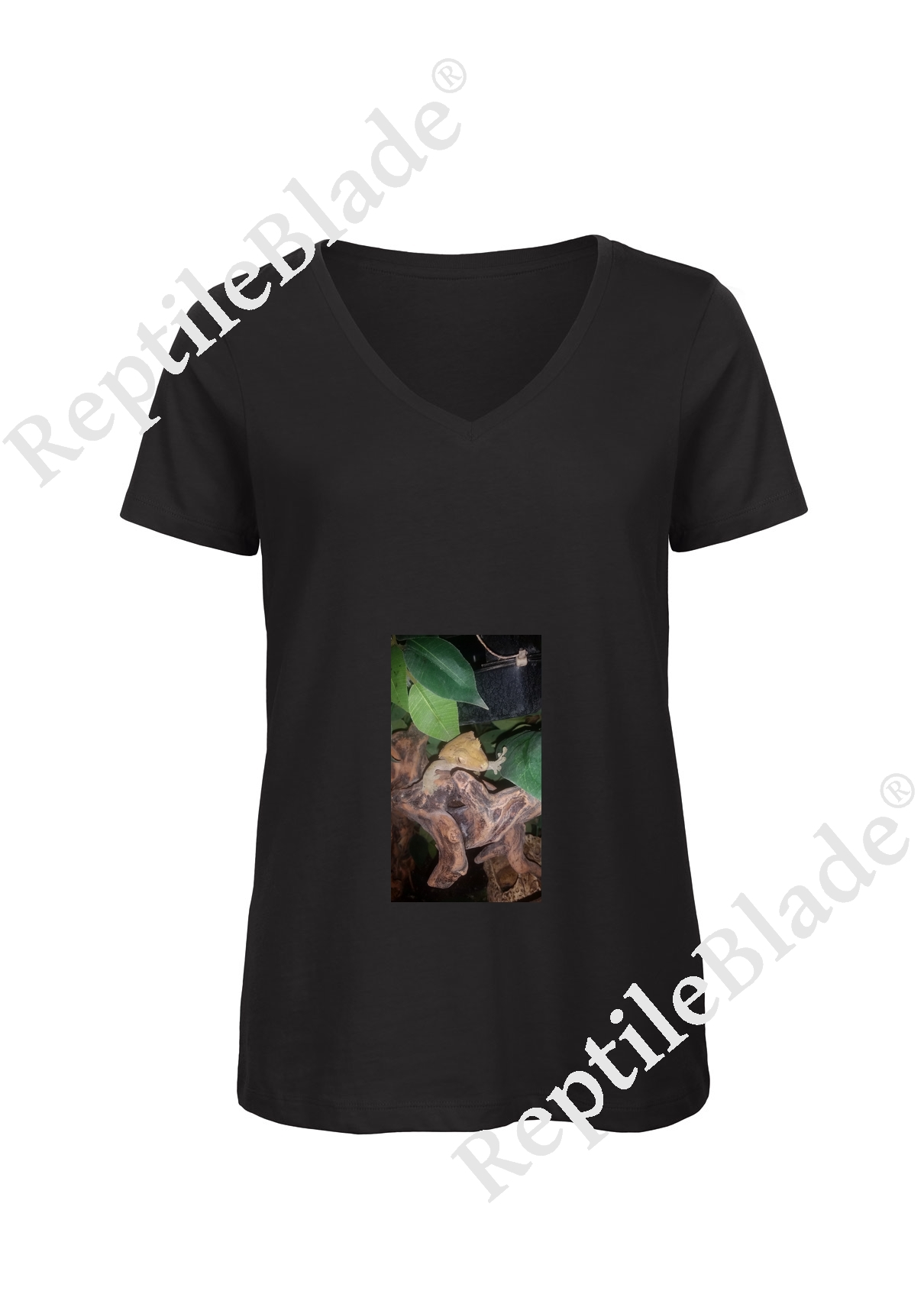 Miniature T-shirt femme col v "Lilo tortues"