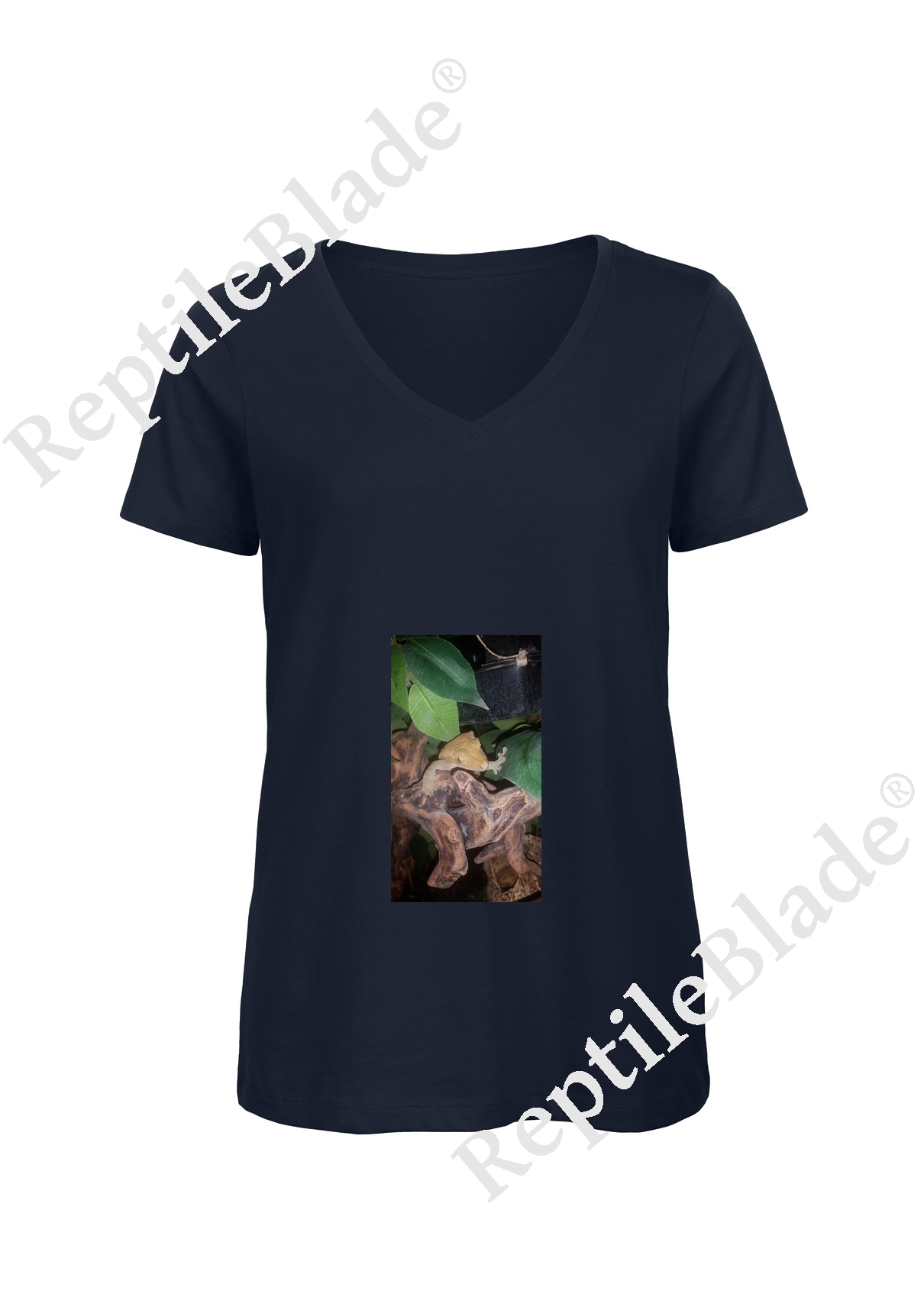 Miniature T-shirt femme col v "Lilo tortues"