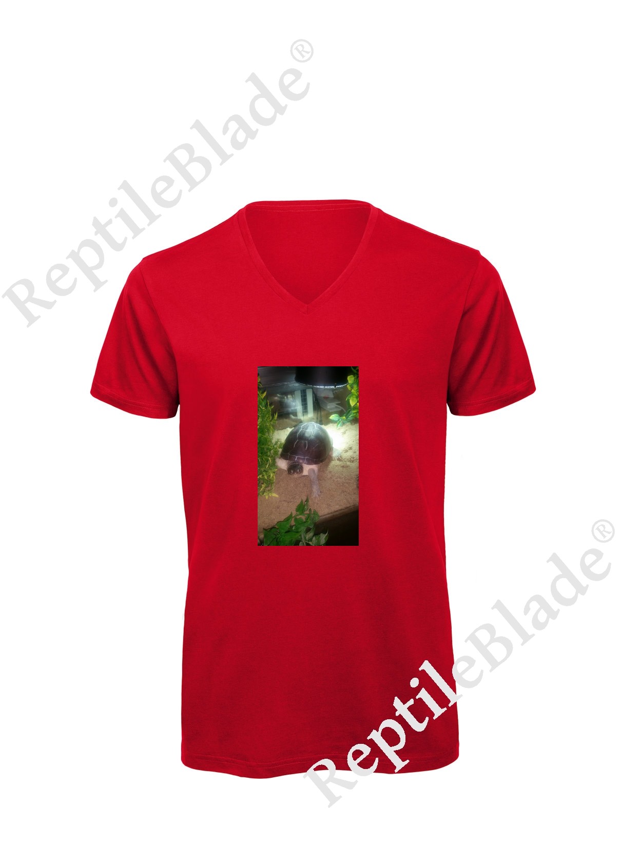 Miniature T-shirt homme col v "Lilo tortues"