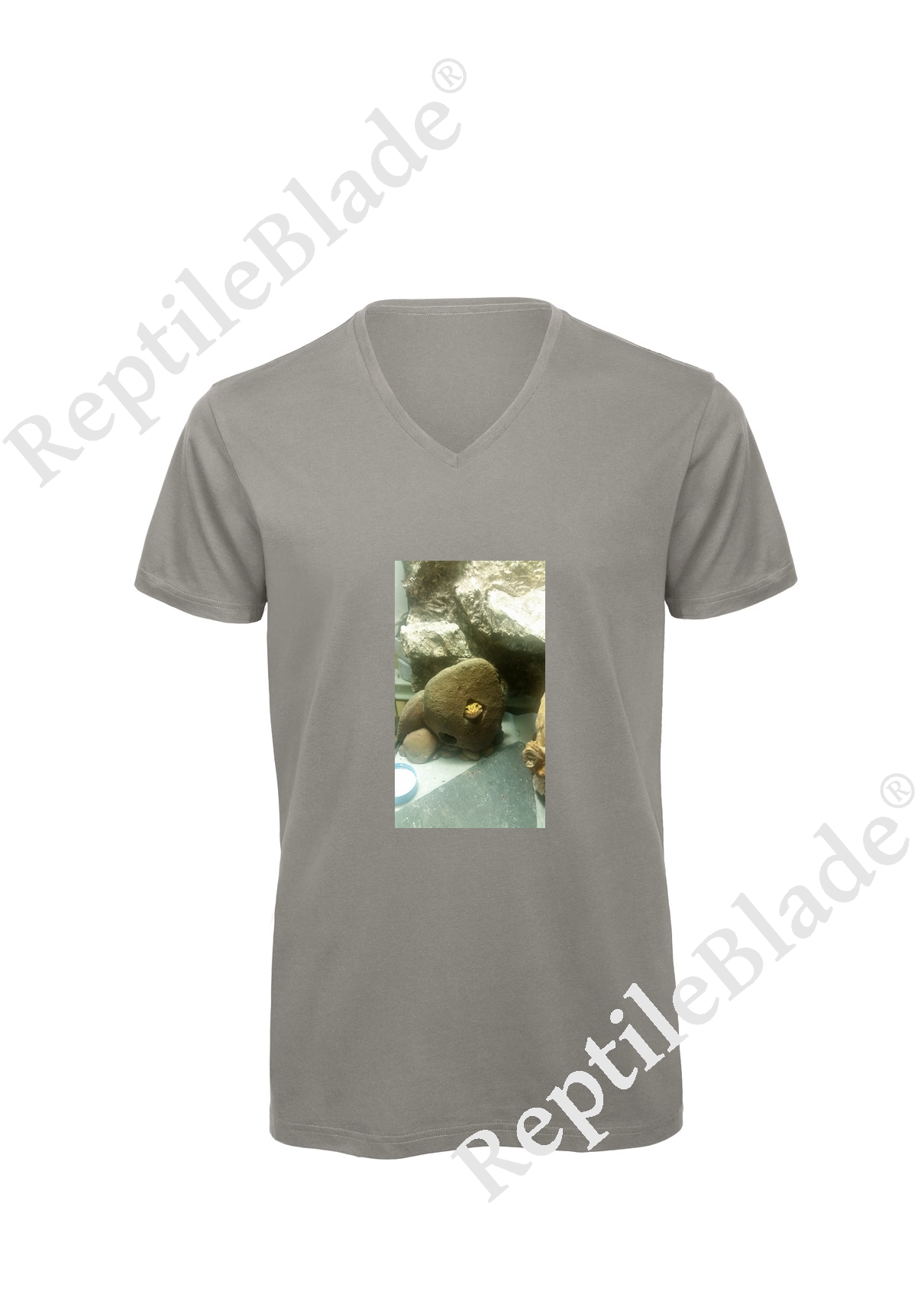 Miniature T-shirt homme col v "Lilo tortues"