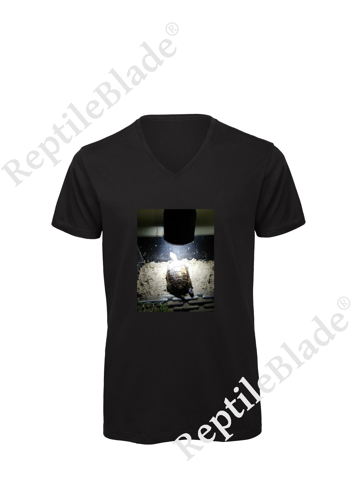 Miniature T-shirt homme col v "Lilo tortues"
