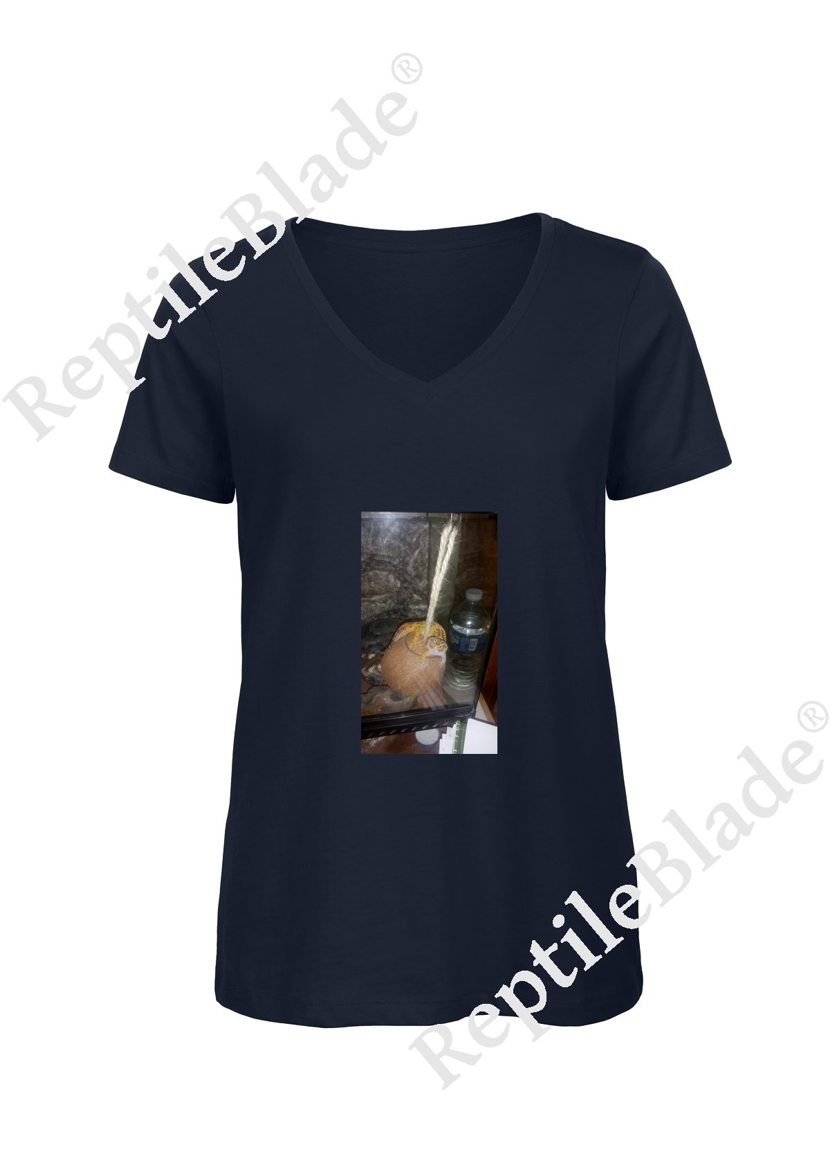 Miniature T-shirt femme col v "Lilo tortues"