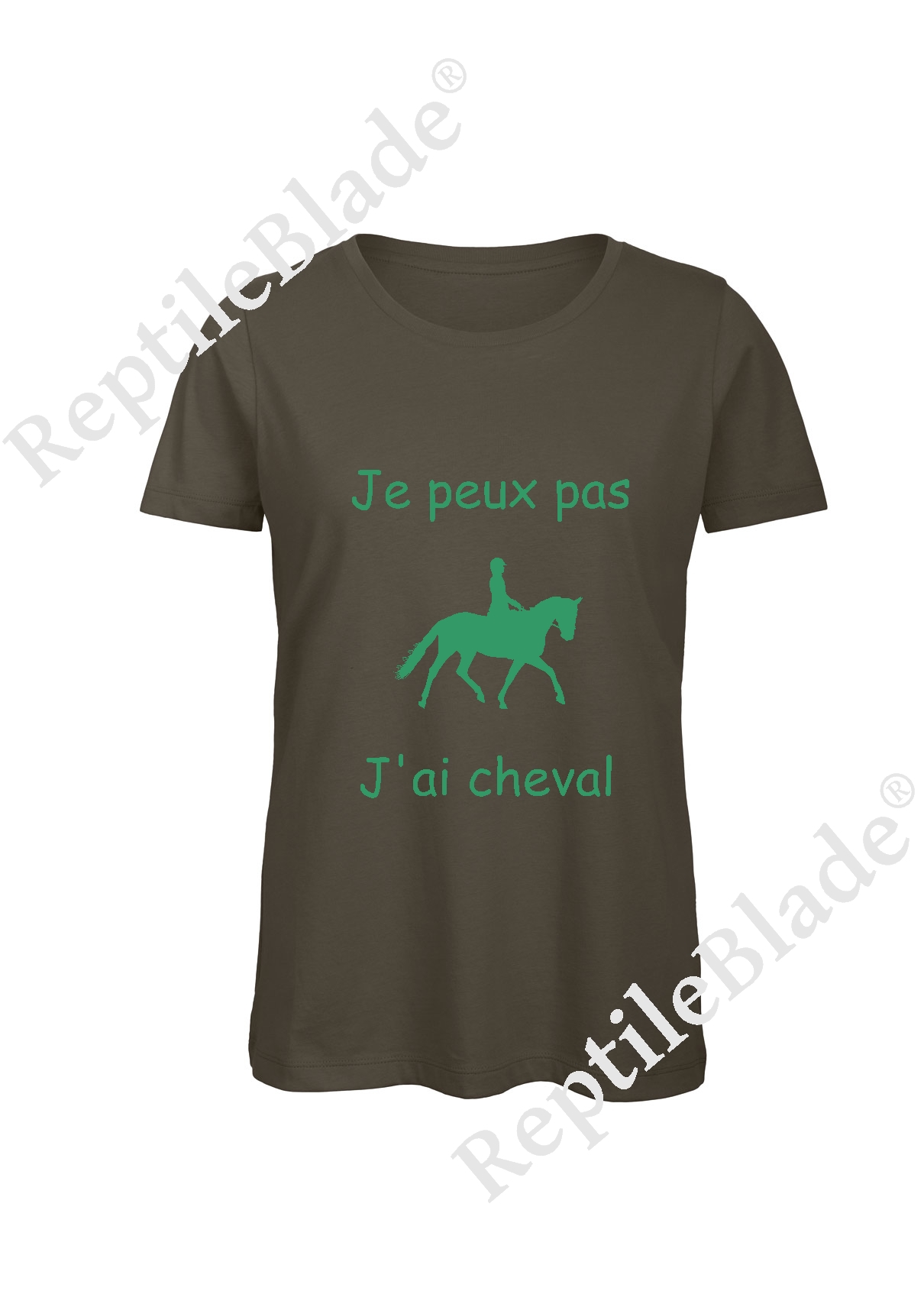 Miniature T-shirt femme "Je peux pas j'ai cheval"