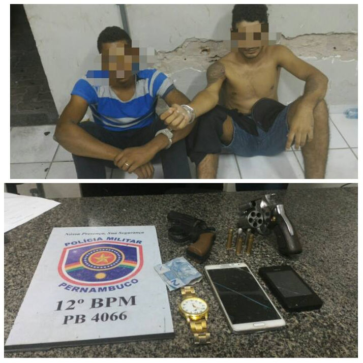 PRISÃO DE ELEMENTOS E APREENSÃO DE ARMA DE FOGO E SIMULACRO