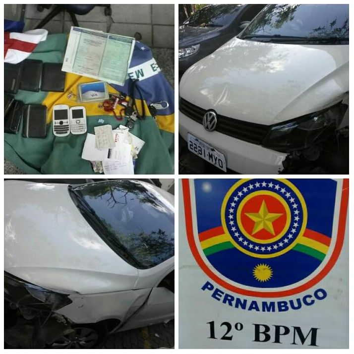 ELEMENTOS SÃO PRESOS COM CARRO ROUBADO NA CAXANGÁ