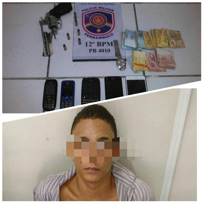 ELEMENTO É PRESO APÓS ASSALTO À SUPERMERCADO