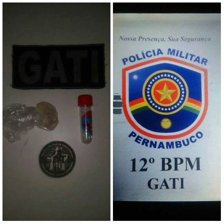 ELEMENTO É PRESO COM CRACK NO BARRO