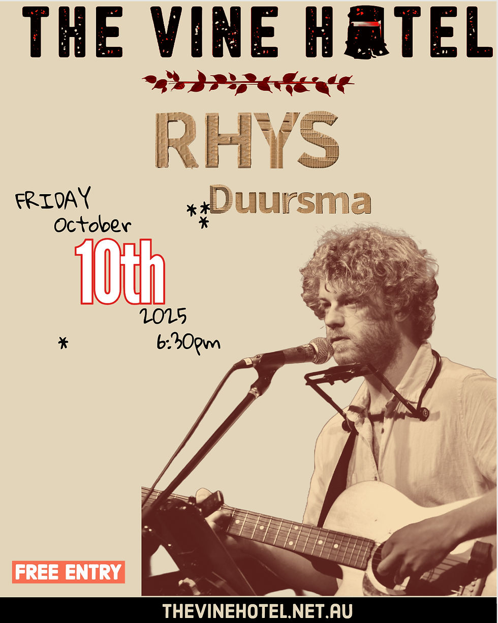 Rhys Duursma live at The Vine