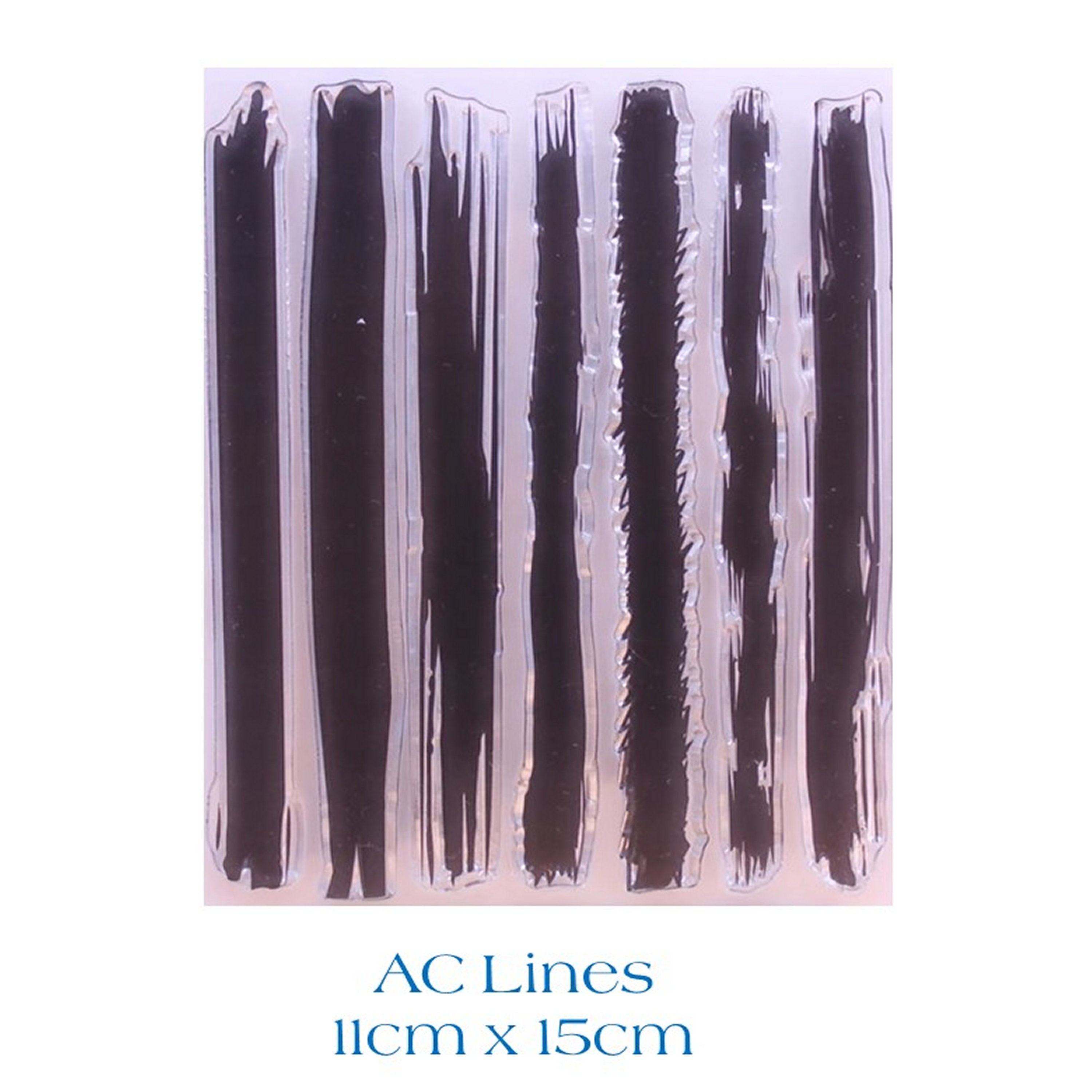 AC: 10cm Lines Stripes Clear Silicone Stamps Mark Making Grunge A