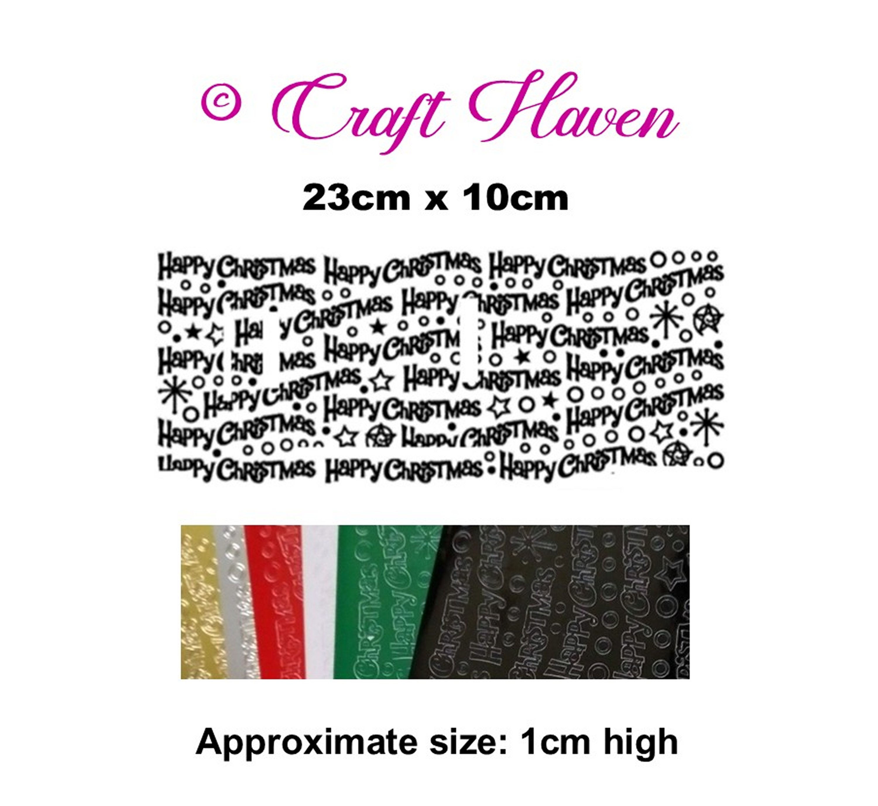 Craft Creations HC8: Happy Christmas With Stars and Circles Peel Off Stickers