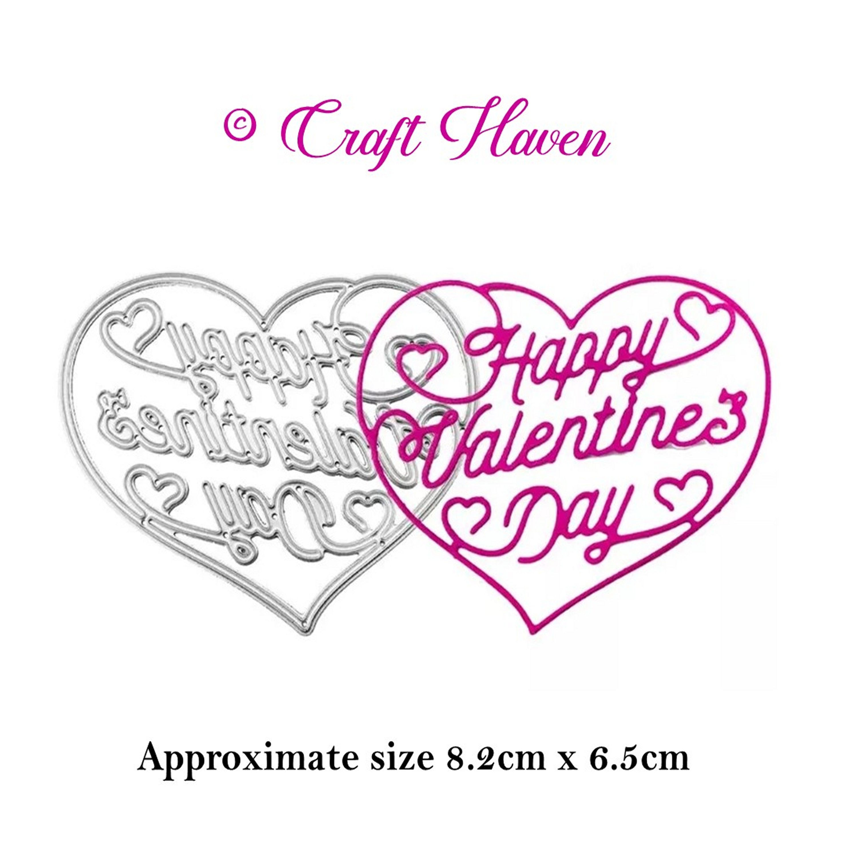 AC: Happy Valentine's Day In Heary Curly Font Metal Cutting Die