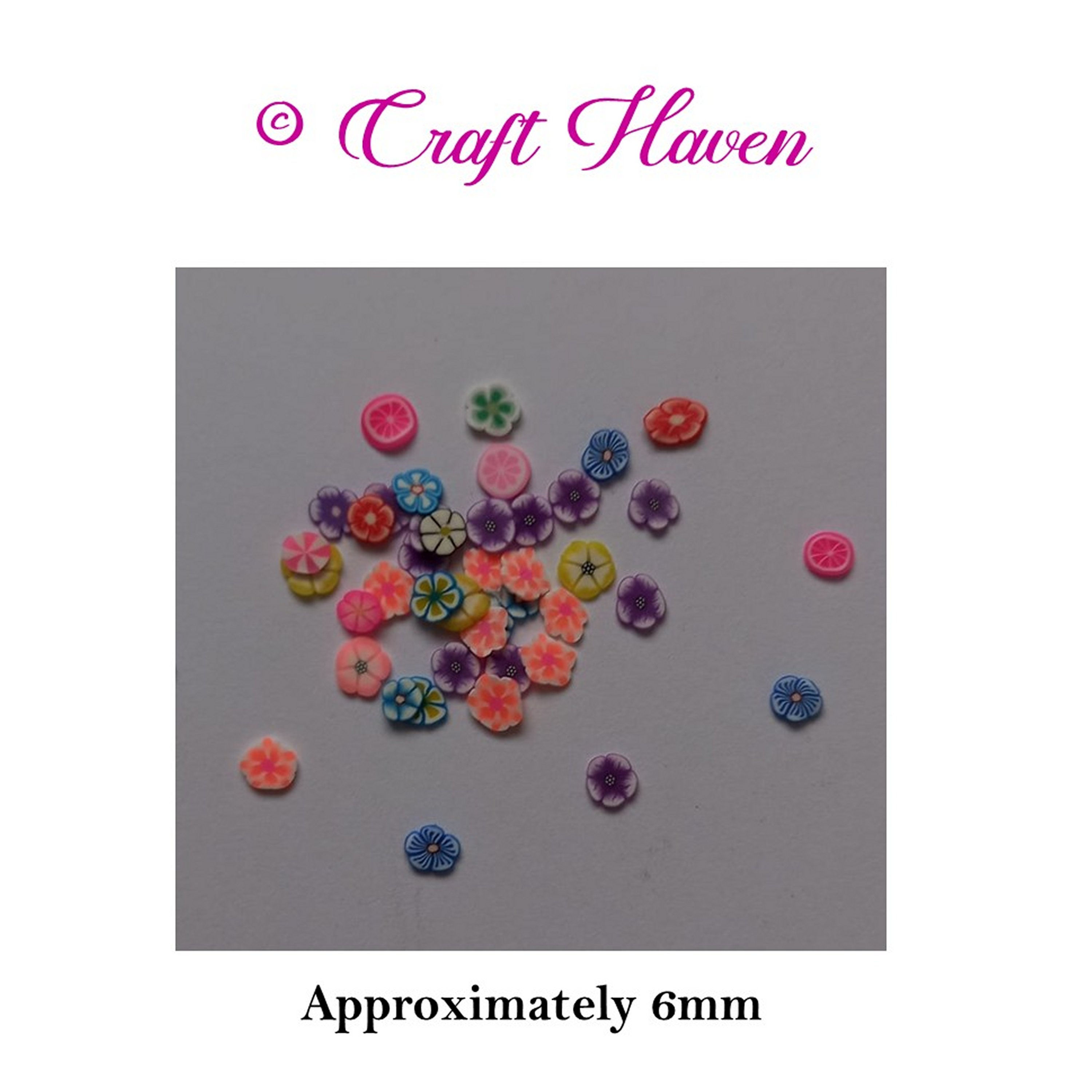 Approximately 500 Colourful Flatbacked Resin Flowers Card Making Paper Crafts