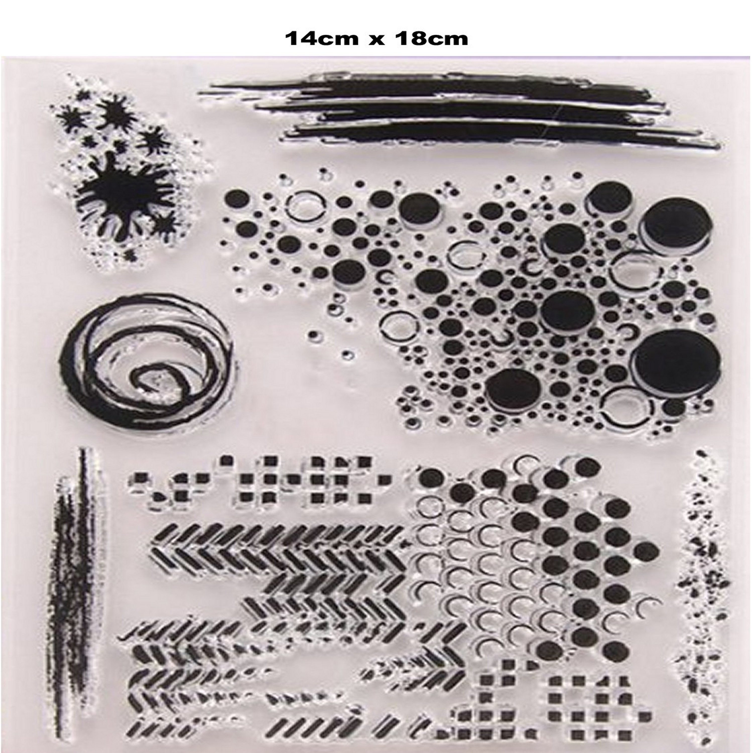SCS: Mark Making Stamps Lines Marks Chevrons Paint Splats Mixed Media Grunge