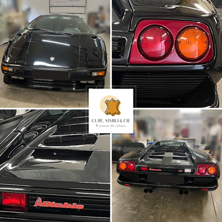 La rénovation des cuirs d'une Lamborghini Diablo