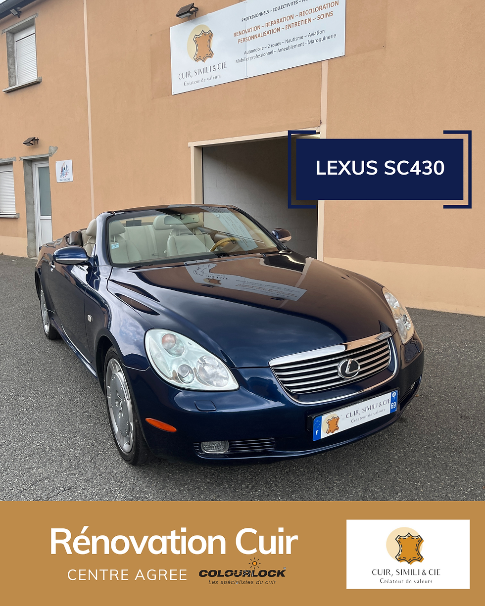 La Lexus SC430 dévoile son intérieur en cuir rénové.