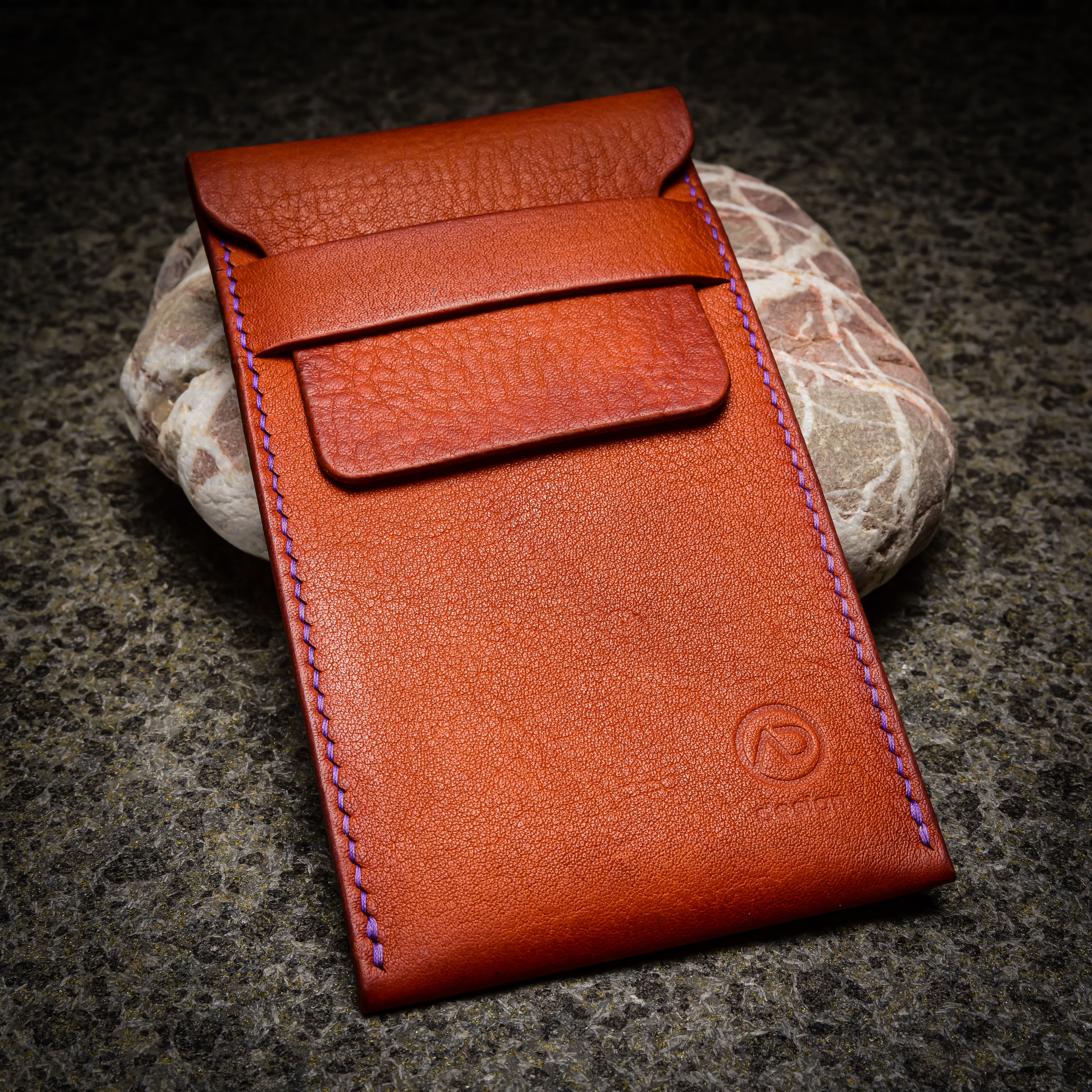 Cognac Suede Travel Watch Pouch