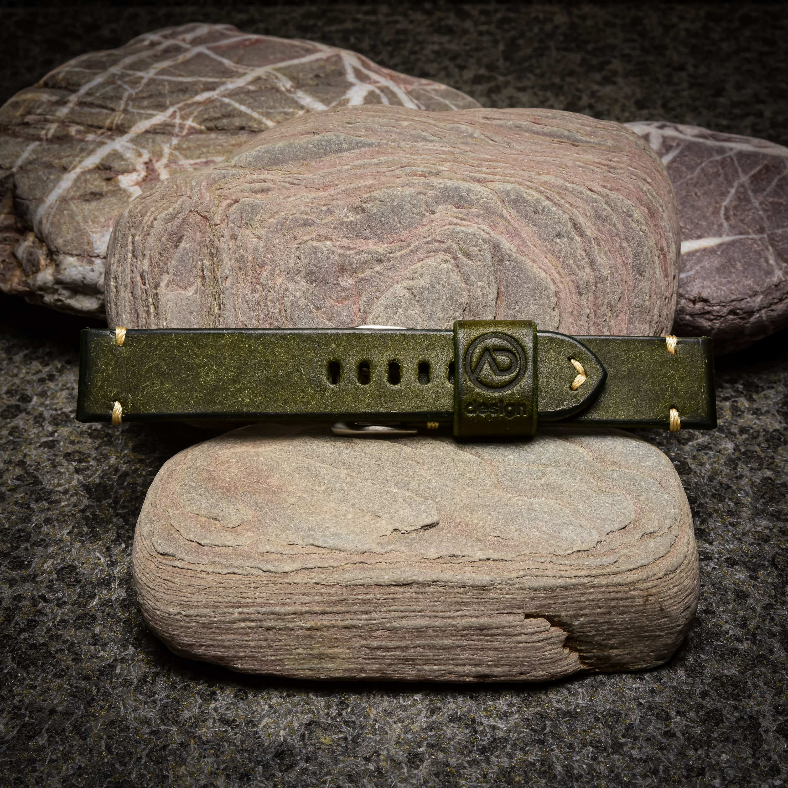 Olive Flat Minimal Watch Strap