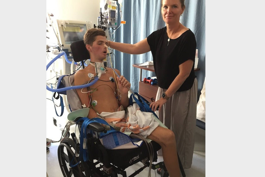 Emilio Dutra Lidington spent weeks in hospital recovering after the boat crash, with his mother, Jasmin Lidington, by his side for much of it. File photo