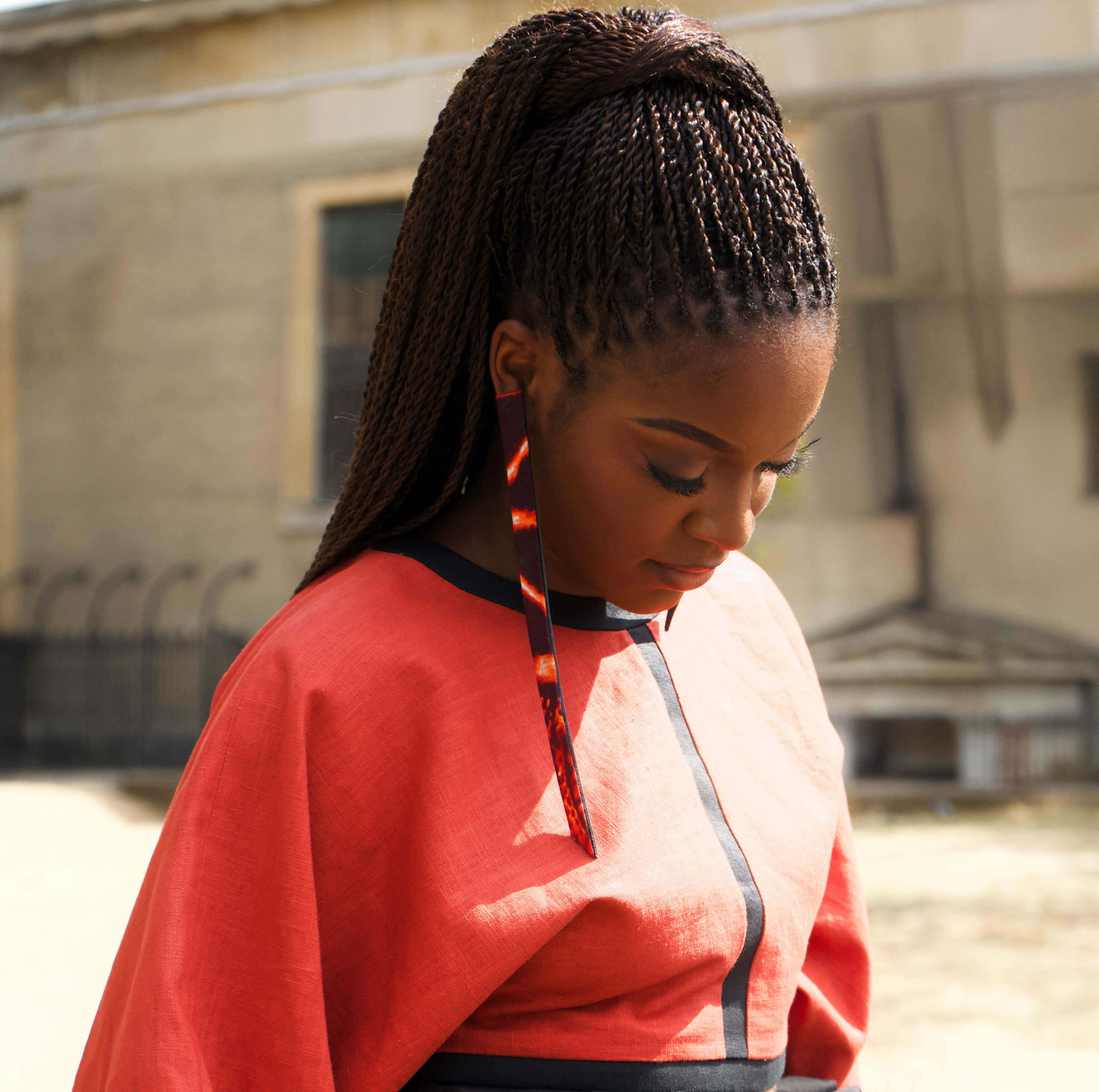 The Earrings — African Wax Print, Foundation 5