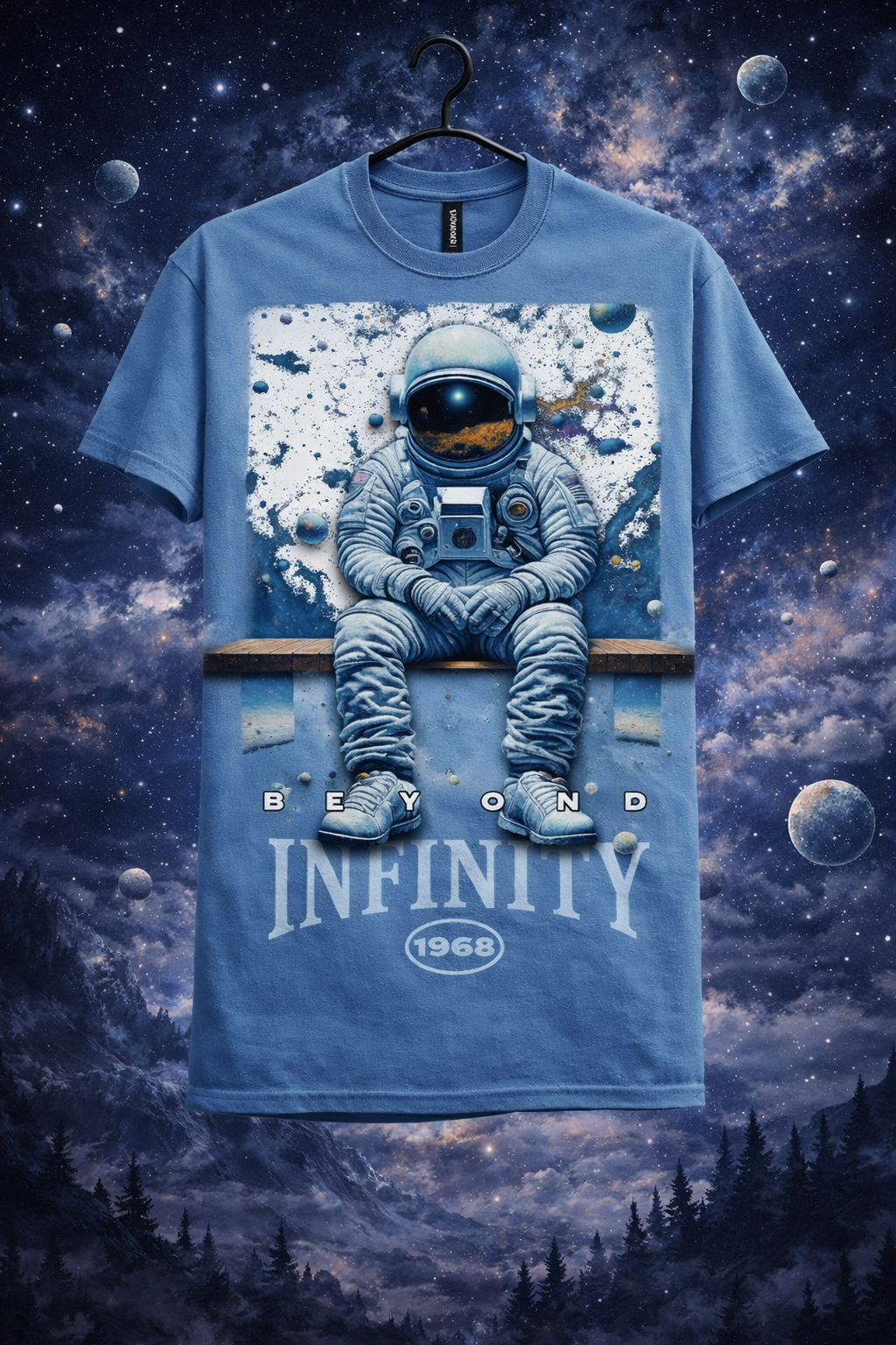 Beyond Infinity Astronaut Graphic T-Shirt – Space Cosmic Streetwear Tee