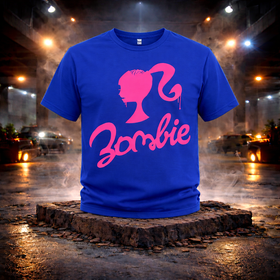 Thumbnail: Zombie Barbie Horror Parody T-Shirt – Funny Halloween Graphic Tee