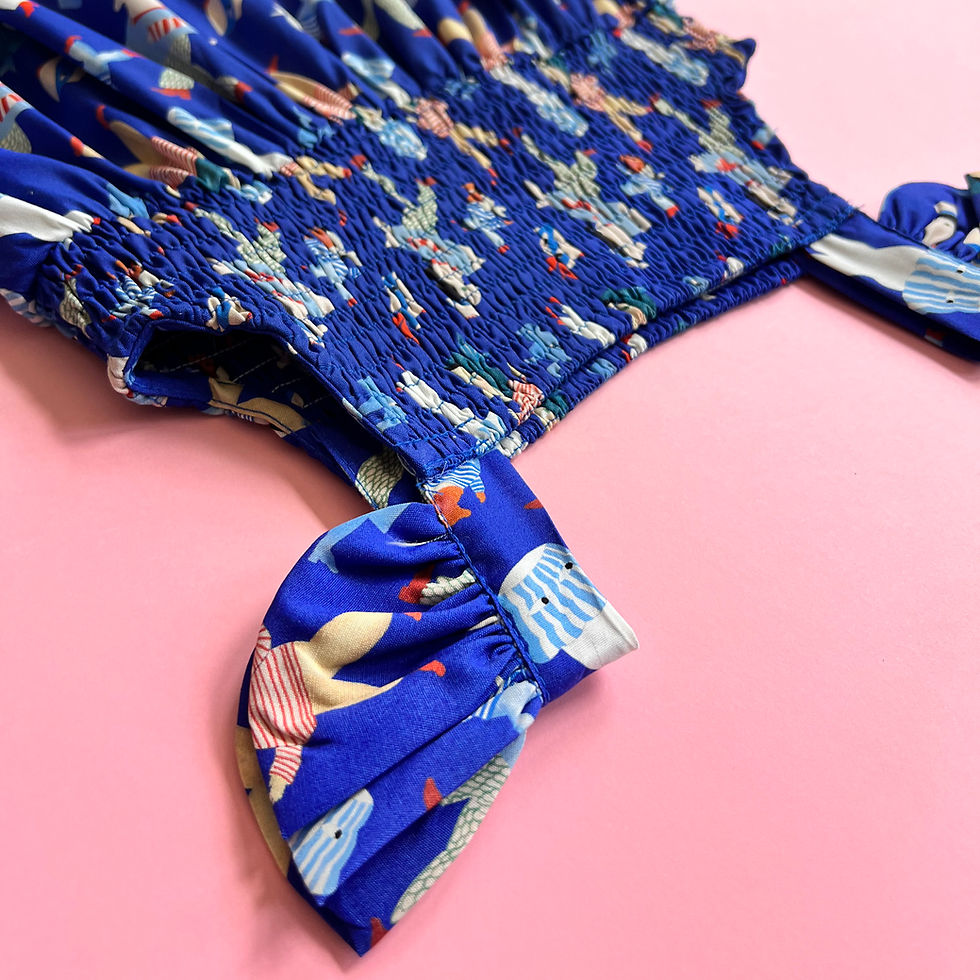 Miniatura: Vestido Teresa Estampa Menina Peixe