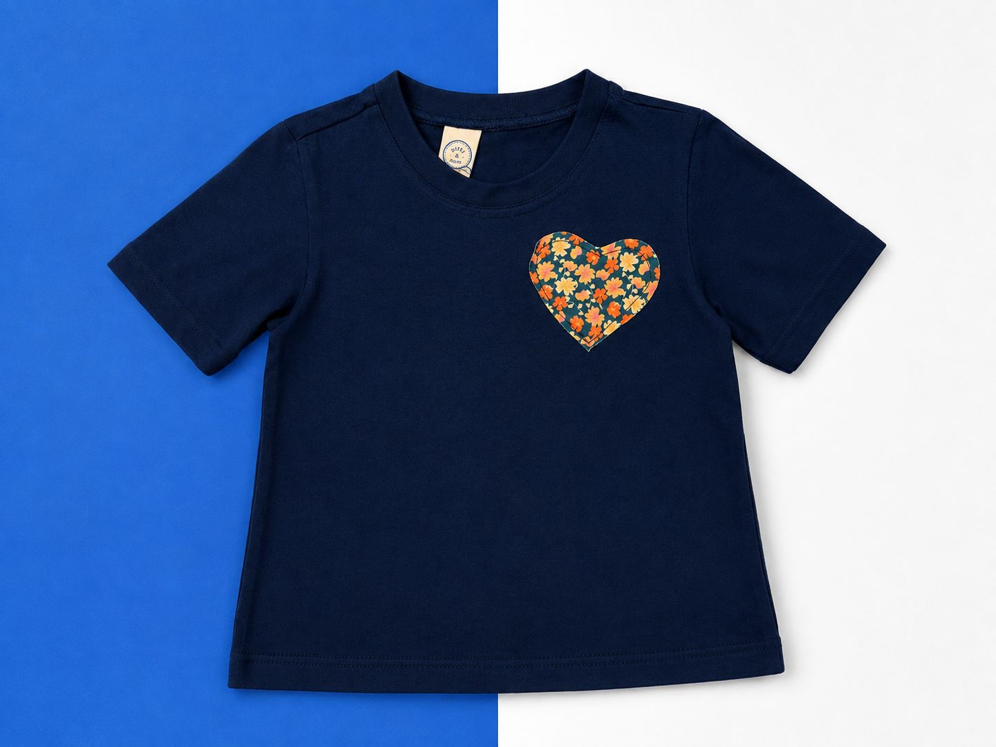 Camiseta Aplique Coração Le Blé x Pitti&Tom