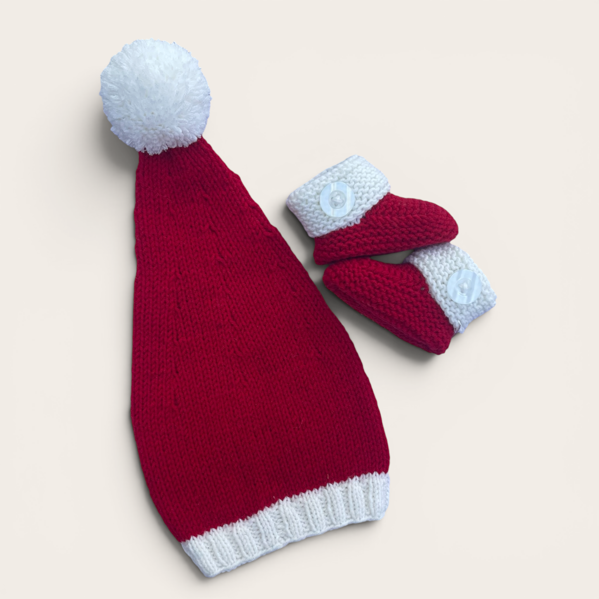 The Santa hat with Santa Booties
