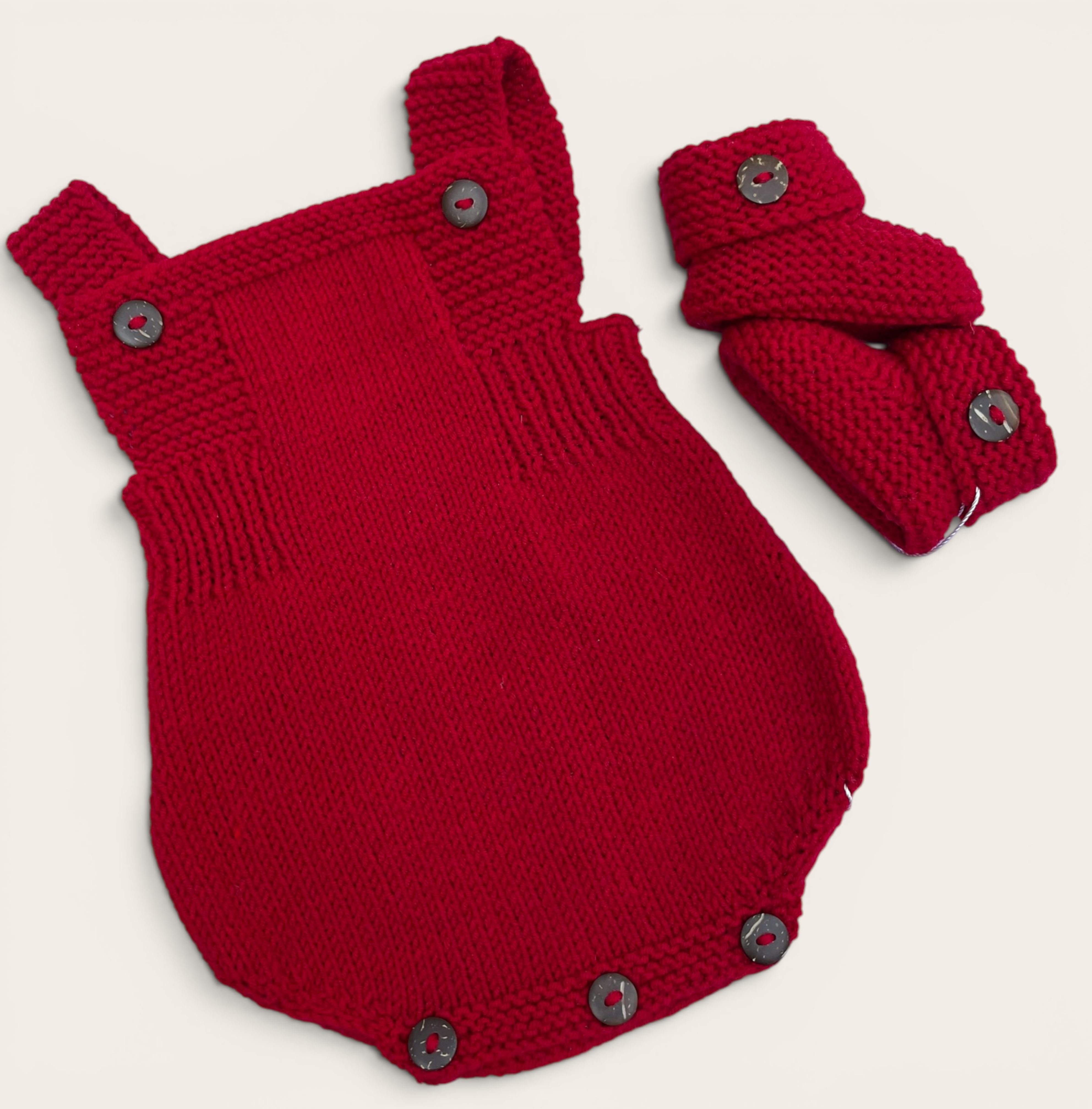 The Red Romper and Booties