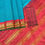 Thumbnail: Teal Shade Gadwal Cotton Saree with Red Silk Kuttu Border