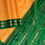 Thumbnail: Orange Shade Gadwal Cotton Saree with Green Silk Kuttu Border