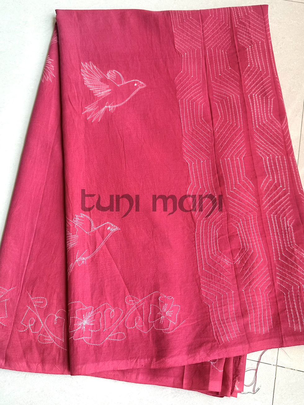 Thumbnail: Pink Shade Mul Cotton Shibori Tie and Dye Saree