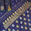 Thumbnail: Dark Blue Shade Gadwal Silk Saree with Contrast Dual-Tone Silk Blouse