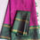Thumbnail: Magenta Shade Kanchi Silk Saree with 5gm Zari and Green Shade Border