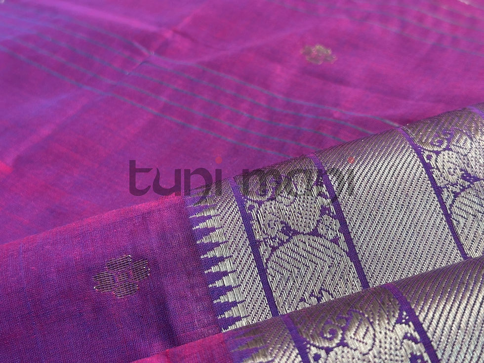 Thumbnail: Purple Shade Mangalagiri Cotton Saree
