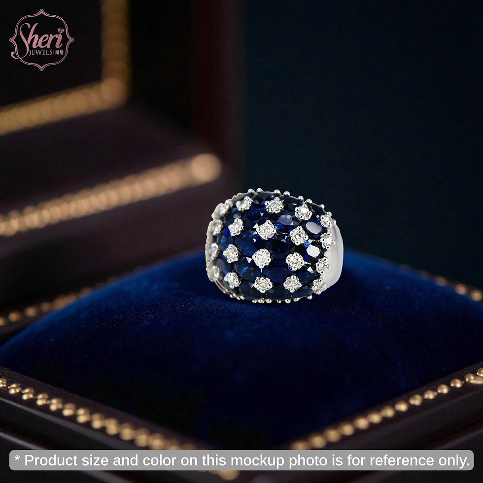 縮圖：18K/750 Sapphire Diamond Ring (藍寶鑽石戒指)