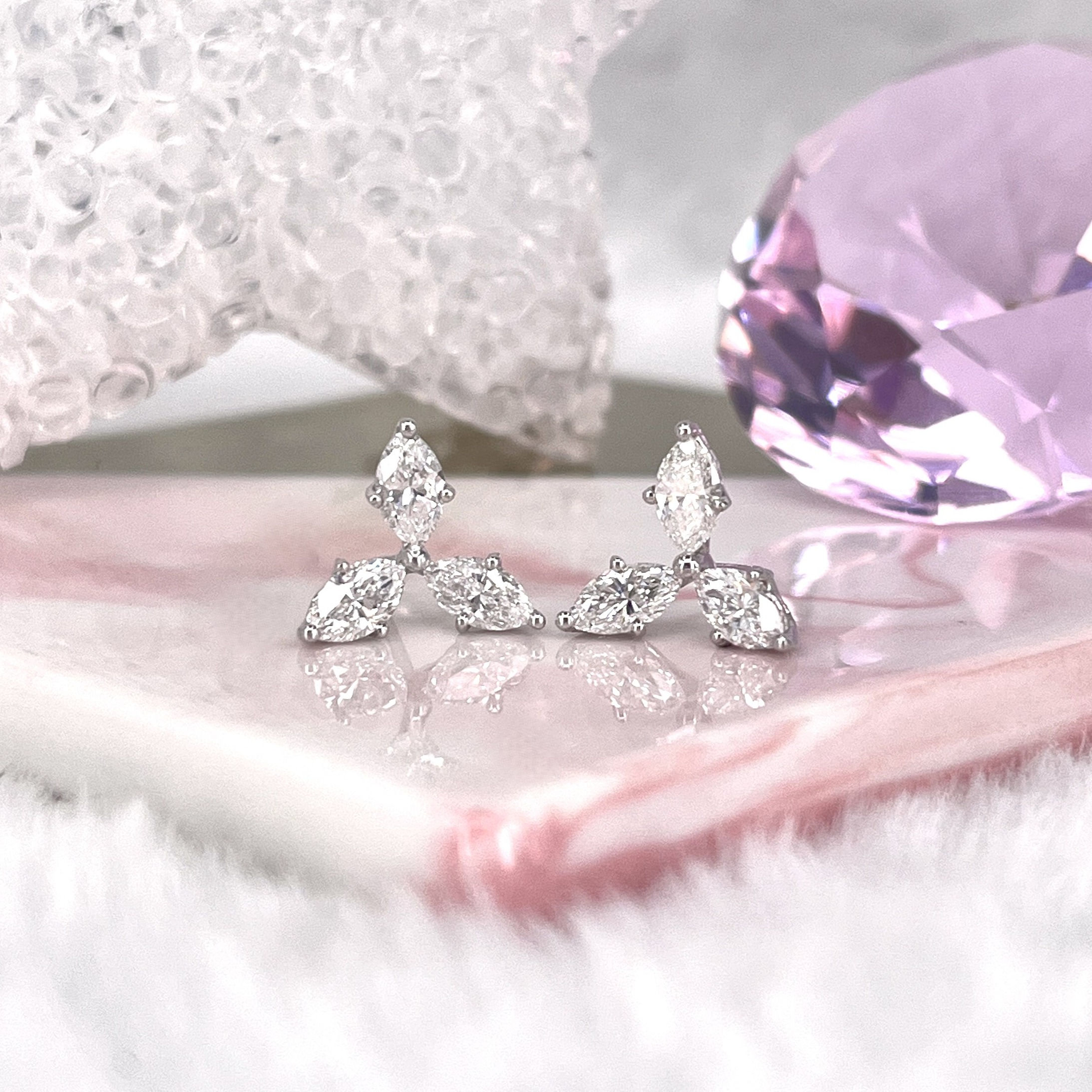 18K/750 Diamond Earrings (鑽石耳環)